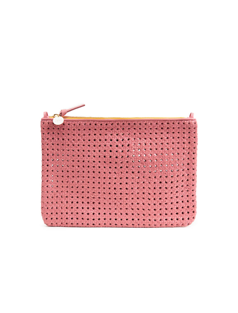 Petal Stripe Woven Flat Clutch