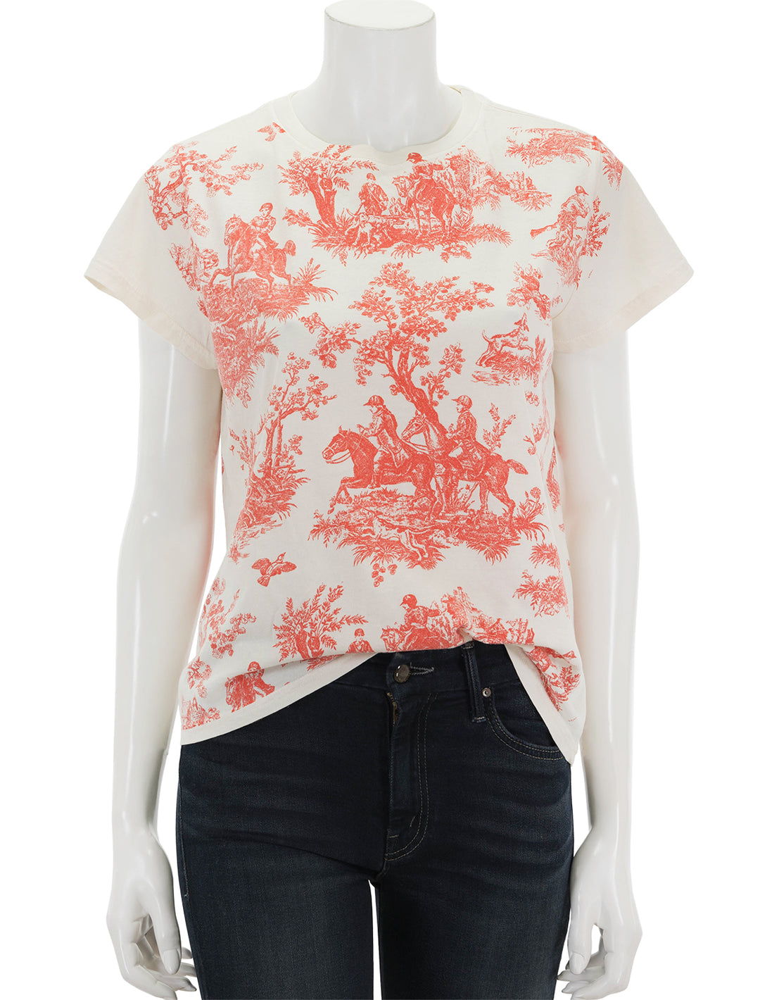 Front view of Clare V.'s classic tee in st. calais toile.