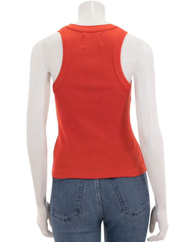 Back view of Citizens of Humanity's isabel tank in coral balm.
