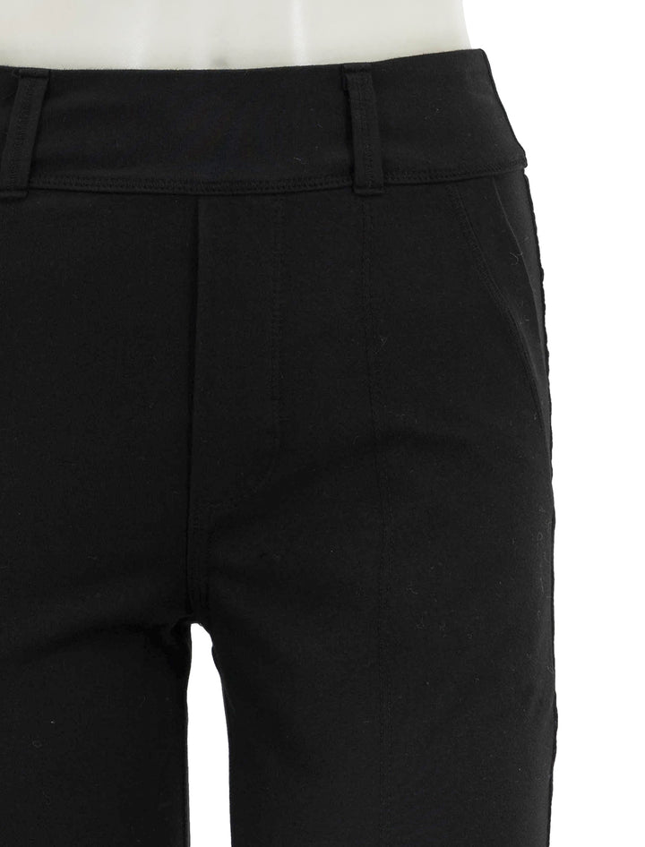 Close-up view of Frank & Eileen's murphy billion dollar pant in black.