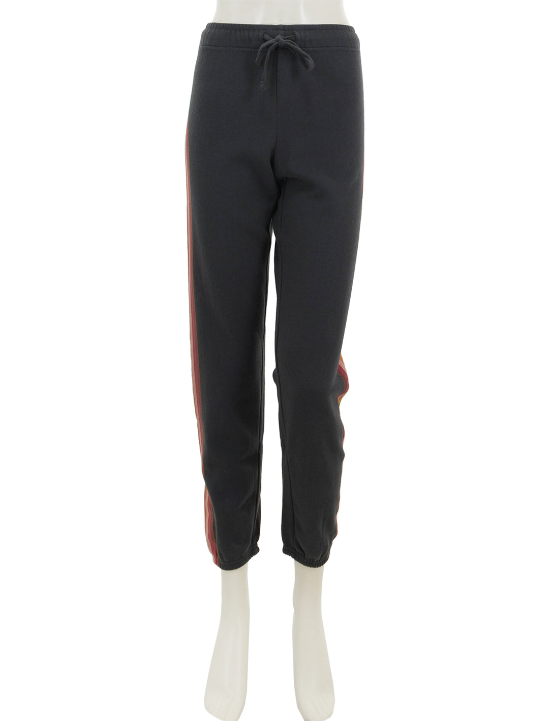 Front view of Marine Layer's anytime sweatpant in washed black.