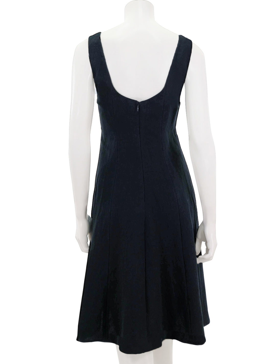 Back view of Vince's panelled scoop neck short dress in coastal.