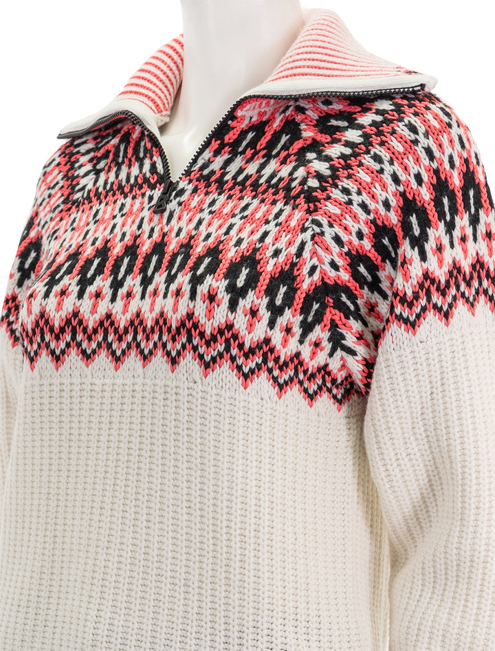 Close-up view of Bogner Fire + Ice's dory pullover.