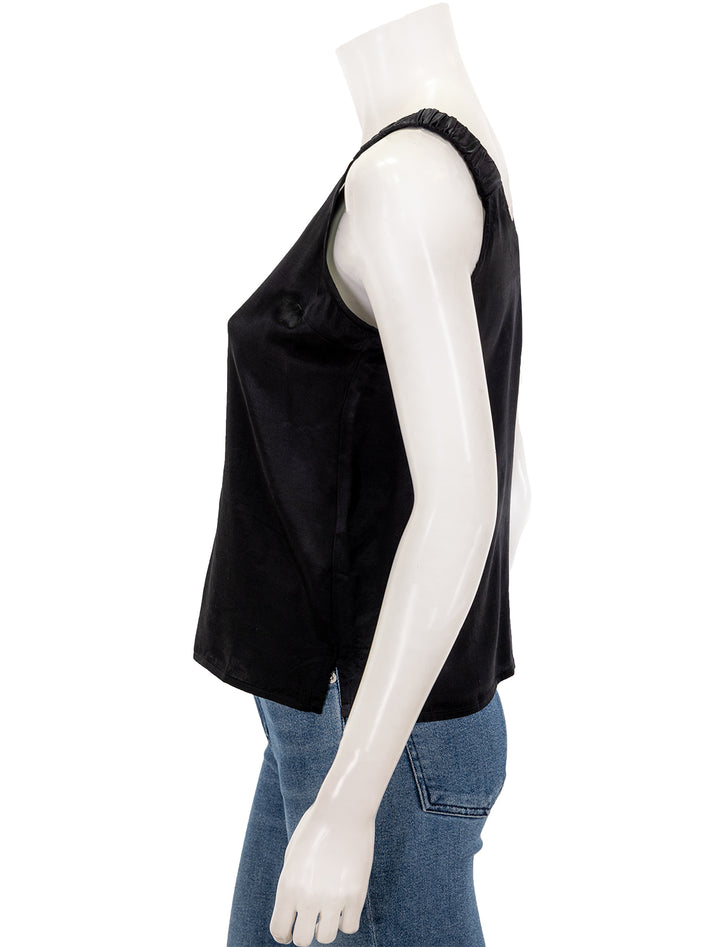 Side view of Nation LTD.'s kyle tank with elastic detail in black.