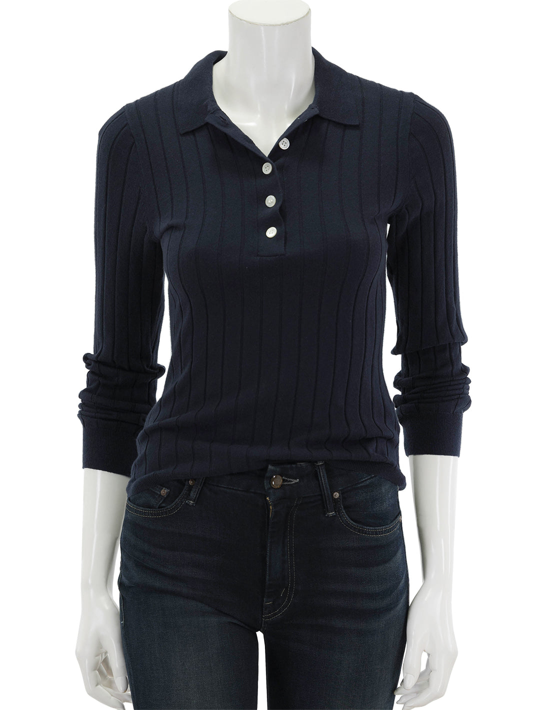Front view of Alex Mill's Amanda Pullover in Neat Navy.