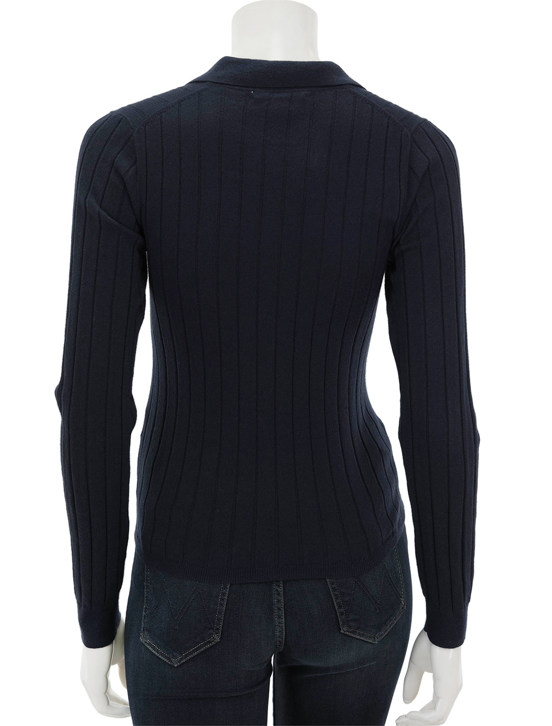 Back view of Alex Mill's Amanda Pullover in Neat Navy.