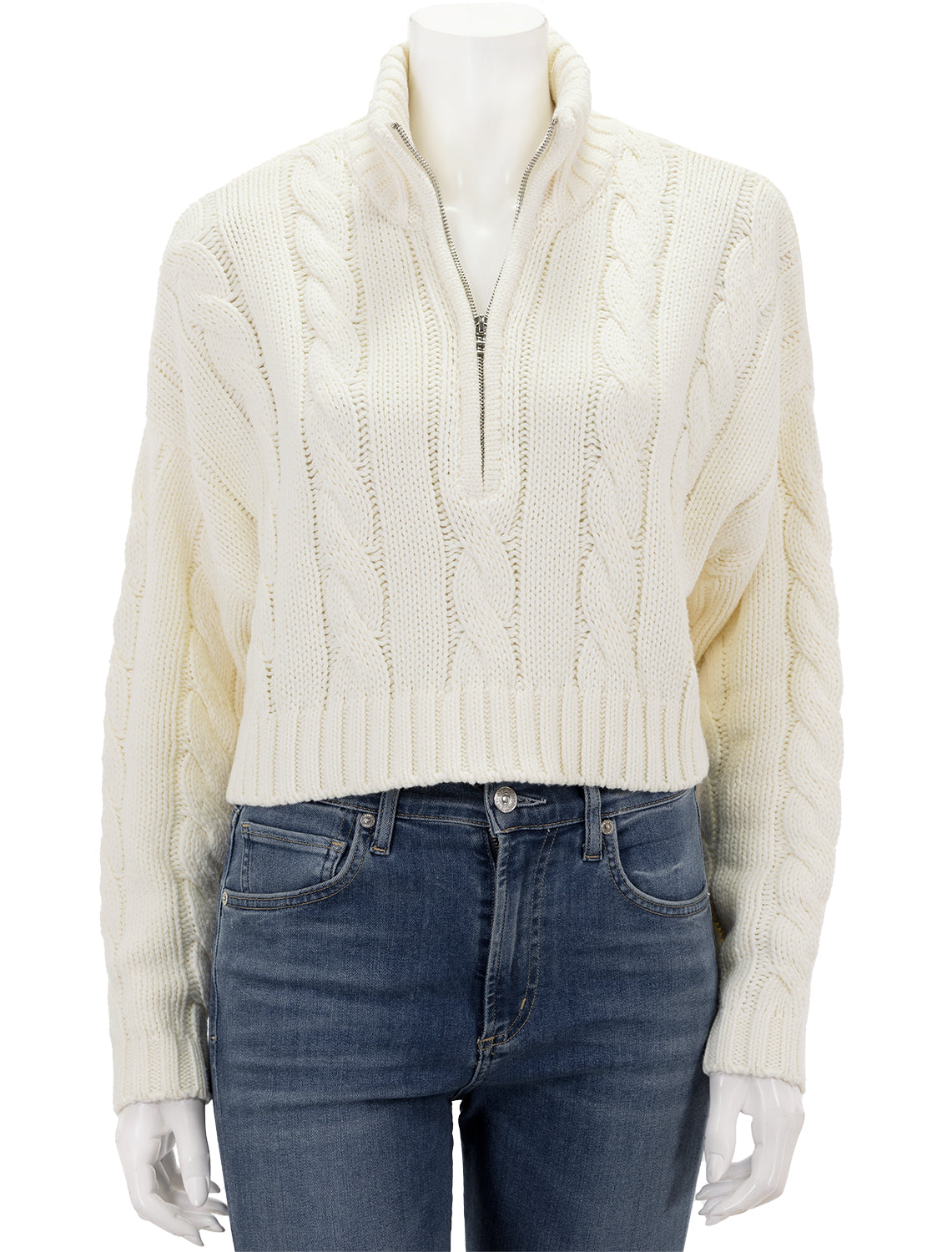 cropped hampton sweater in ivory – Twigs