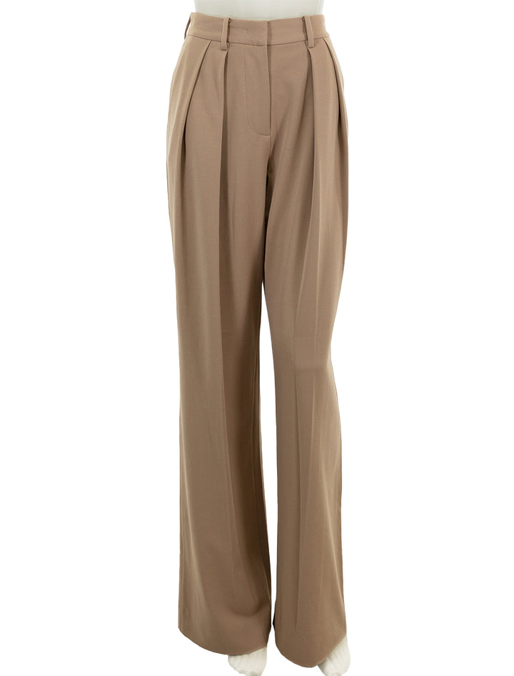 Front view of STAUD's Luisa Pant in Camel.