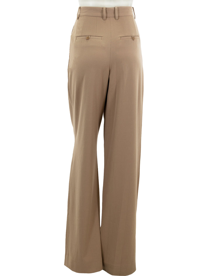 Back view of STAUD's Luisa Pant in Camel.