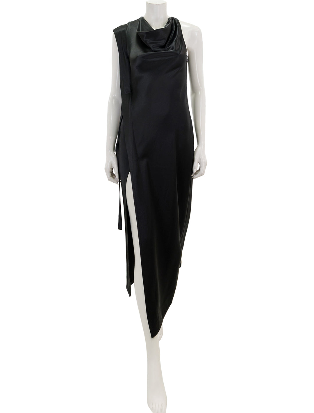 Front view of STAUD's troupe dress in black.