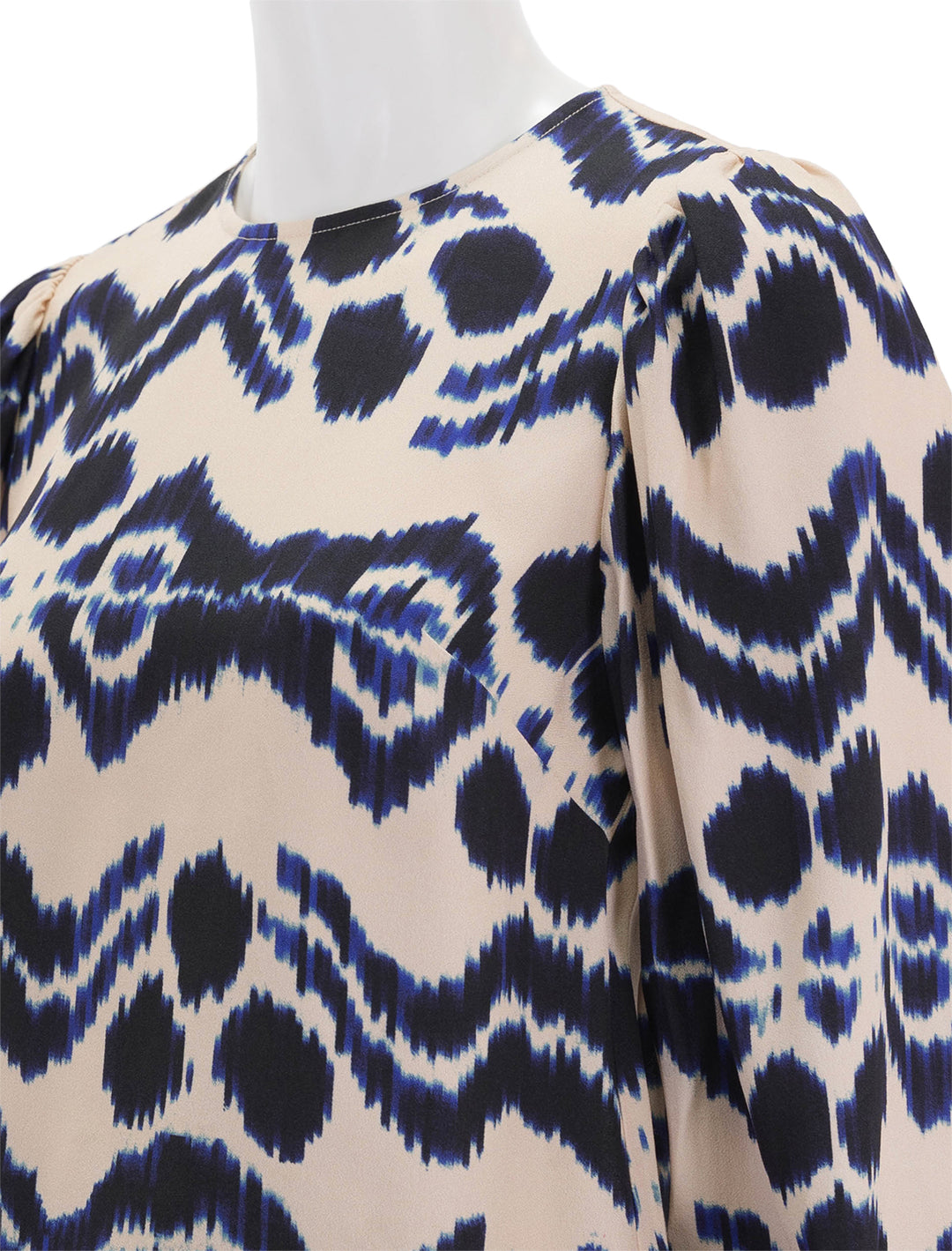 Close-up view of Ulla Johnson's liliana top in nimbus.