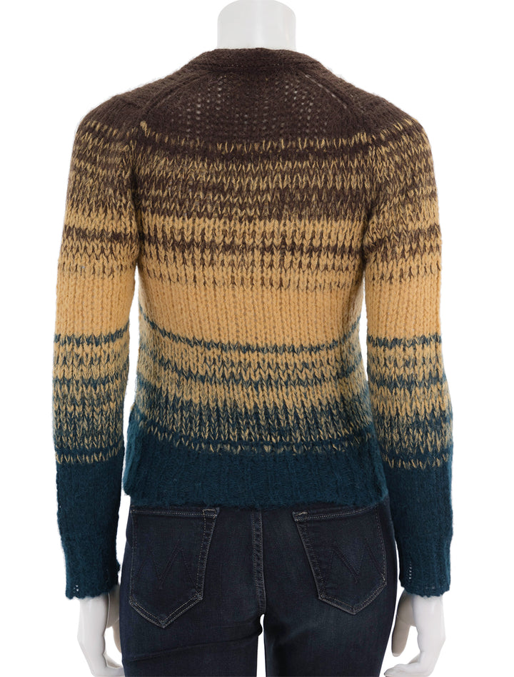Back view of Ulla Johnson's paola cardigan in desert.