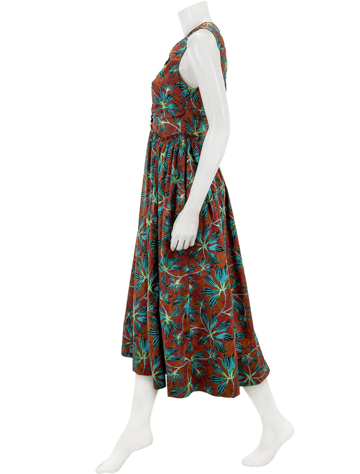 Side view of Ulla Johnson's mimi dress in tropical.