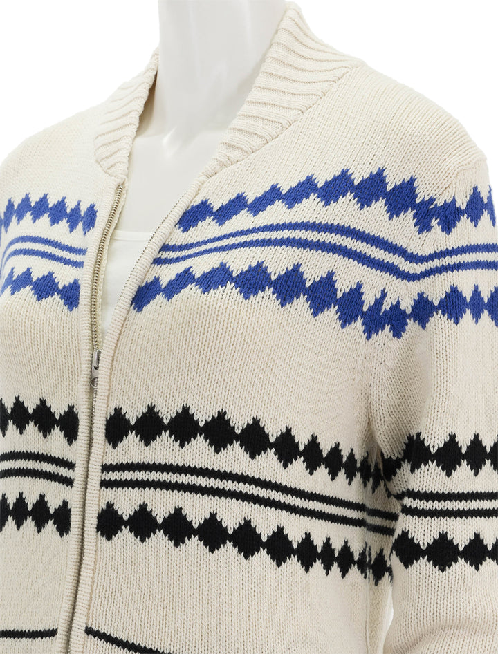 Close-up view of Kule's the wizard cardigan.