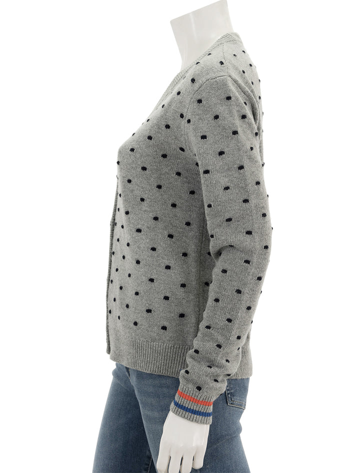 Side view of KULE's the dottie in heather grey.