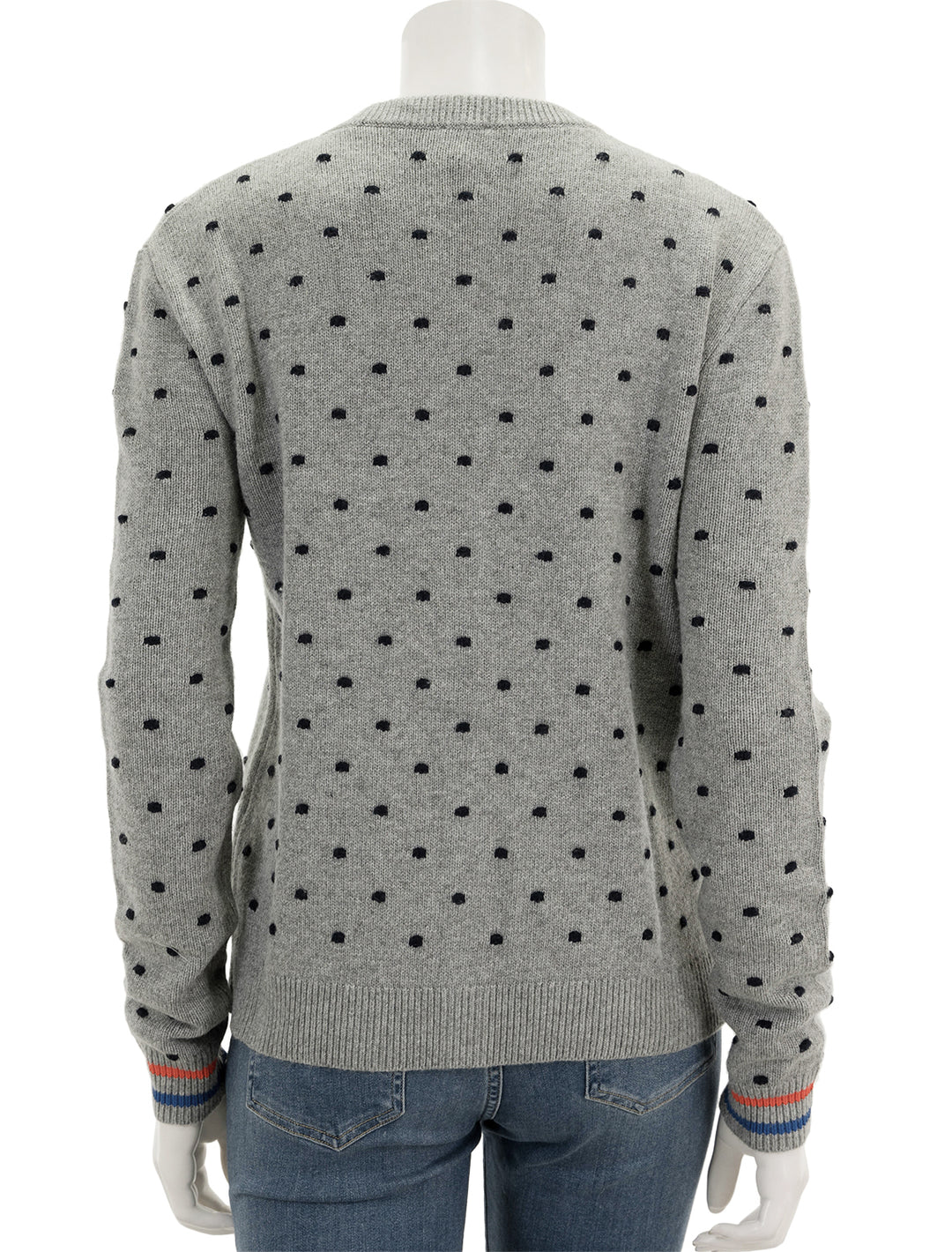 Back view of KULE's the dottie in heather grey.