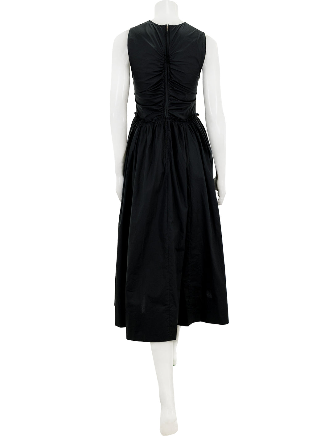 Back view of Ulla Johnson's mimi dress in noir.