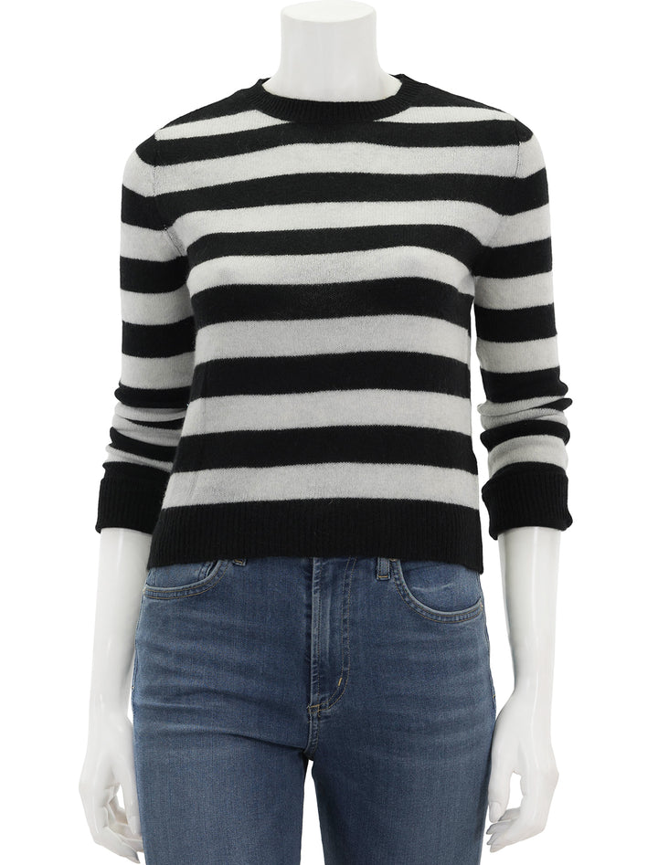 Front view of Jumper 1234's stripe crew in black marble.