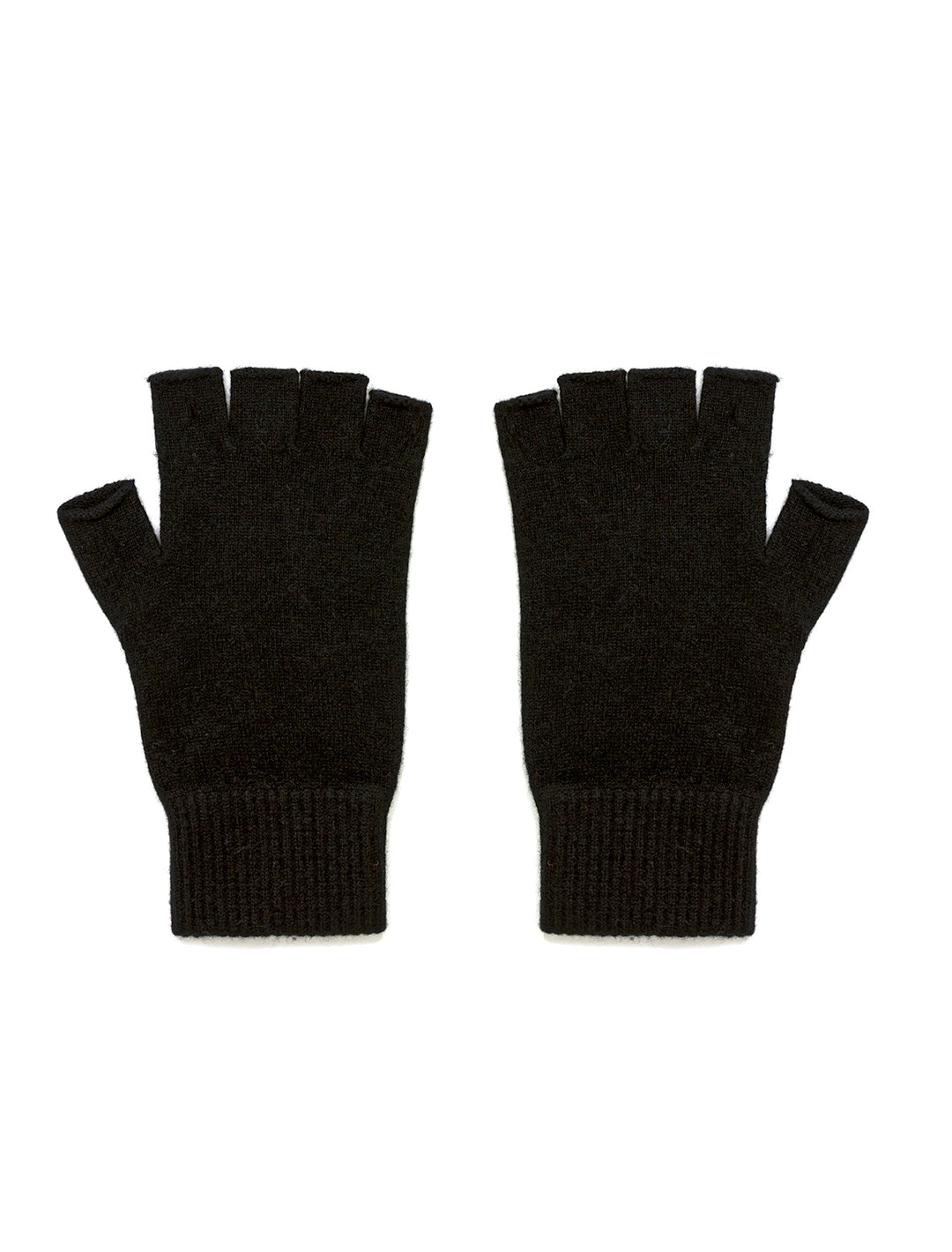Jumper 1234's fingerless gloves in black.