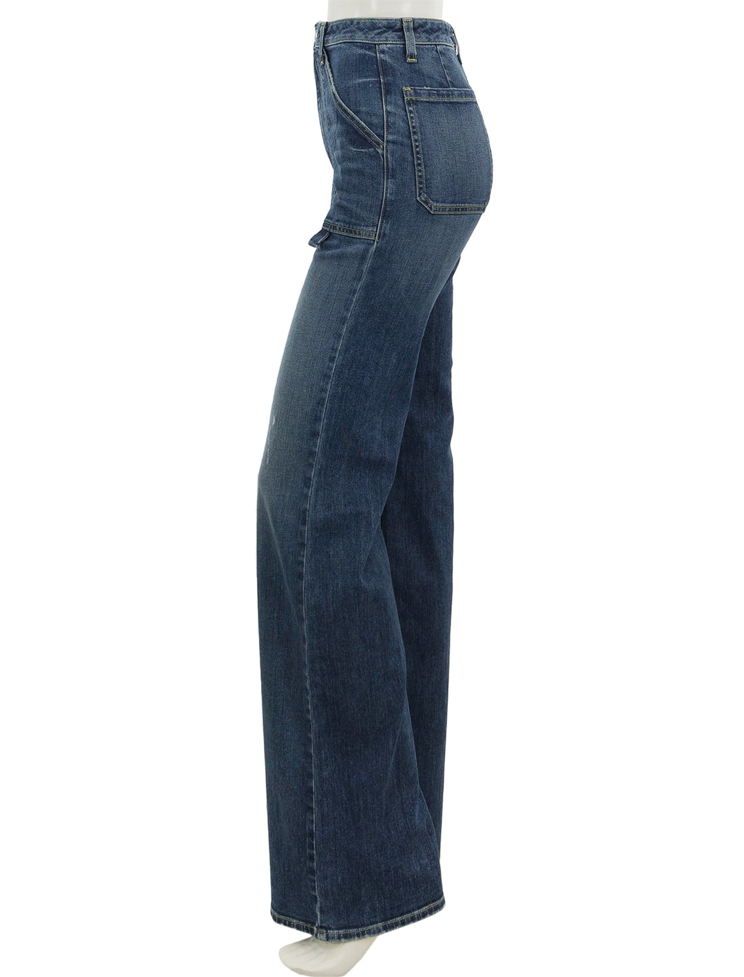 Side view of Nili Lotan's quentin jean in classic wash.