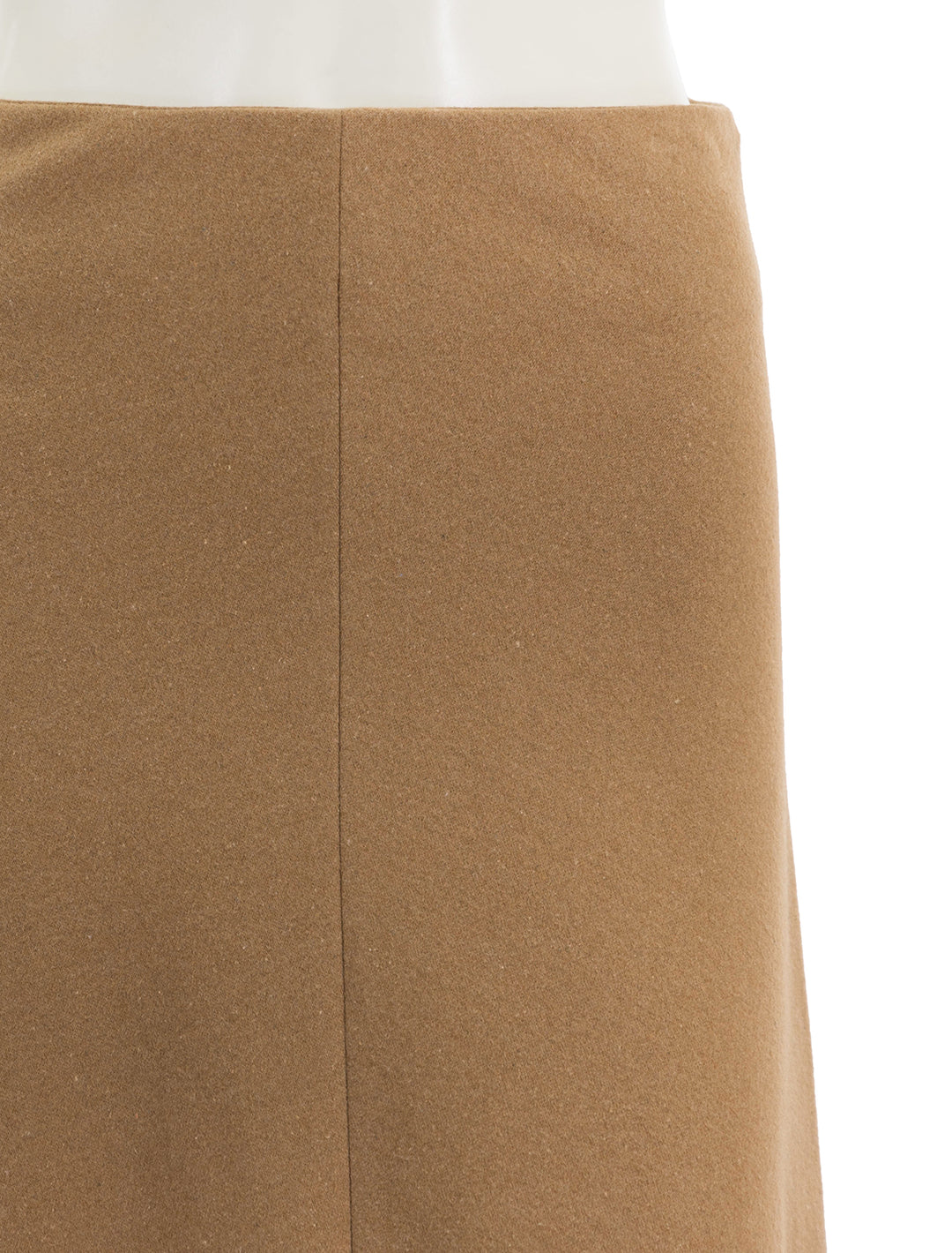close up view of boushra skirt in camel