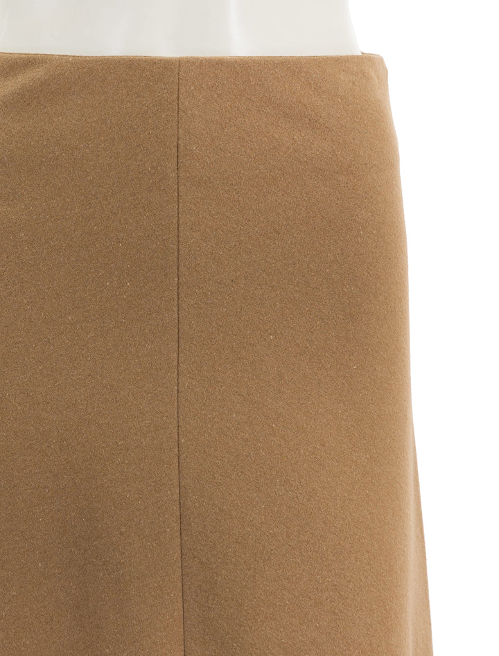 close up view of boushra skirt in camel