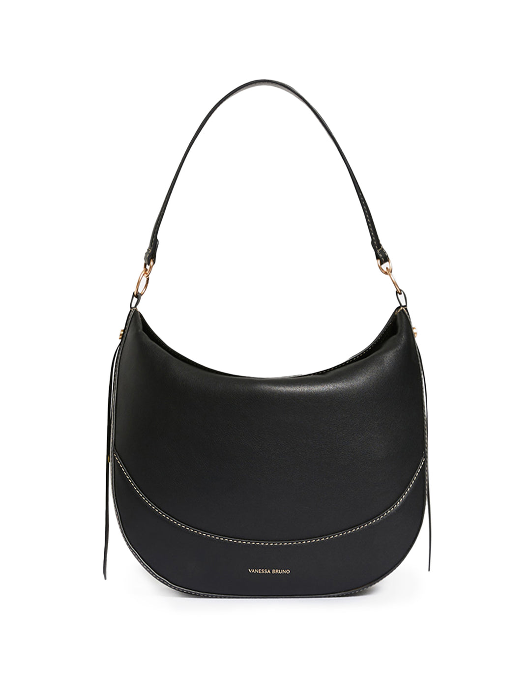 Front view of Vanessa Bruno's daily bag in noir.