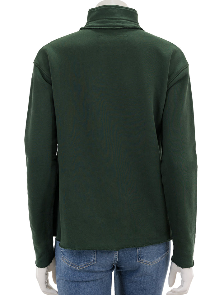 Back view of Frank & Eileen's patrick popover henley in evergreen.