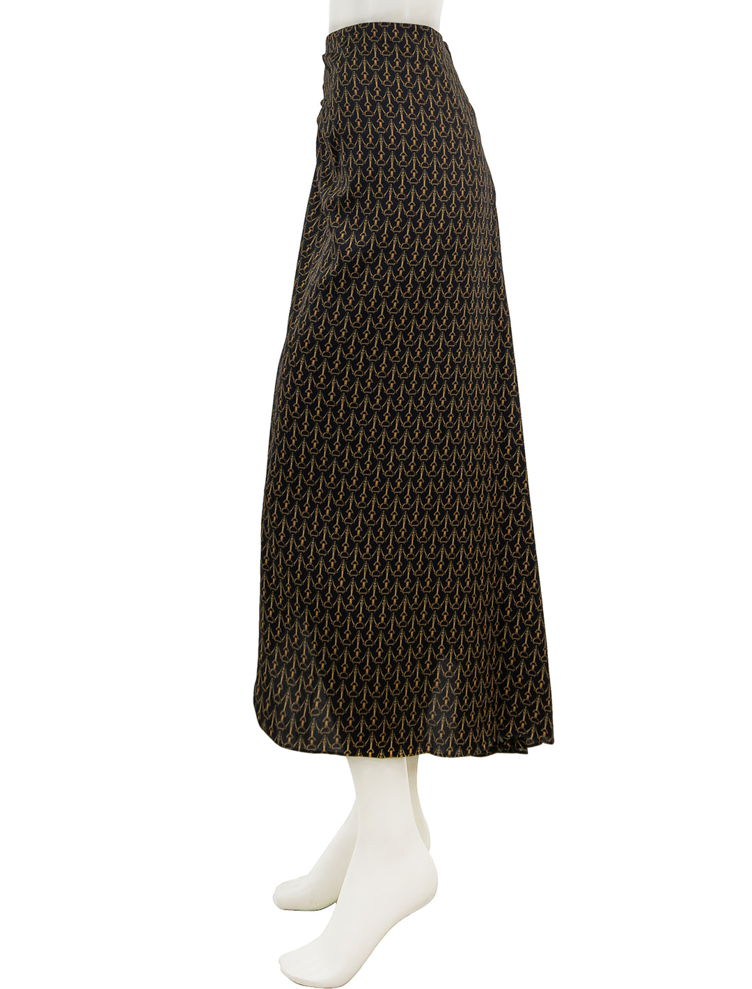 Side view of Veronica Beard's limani skirt.