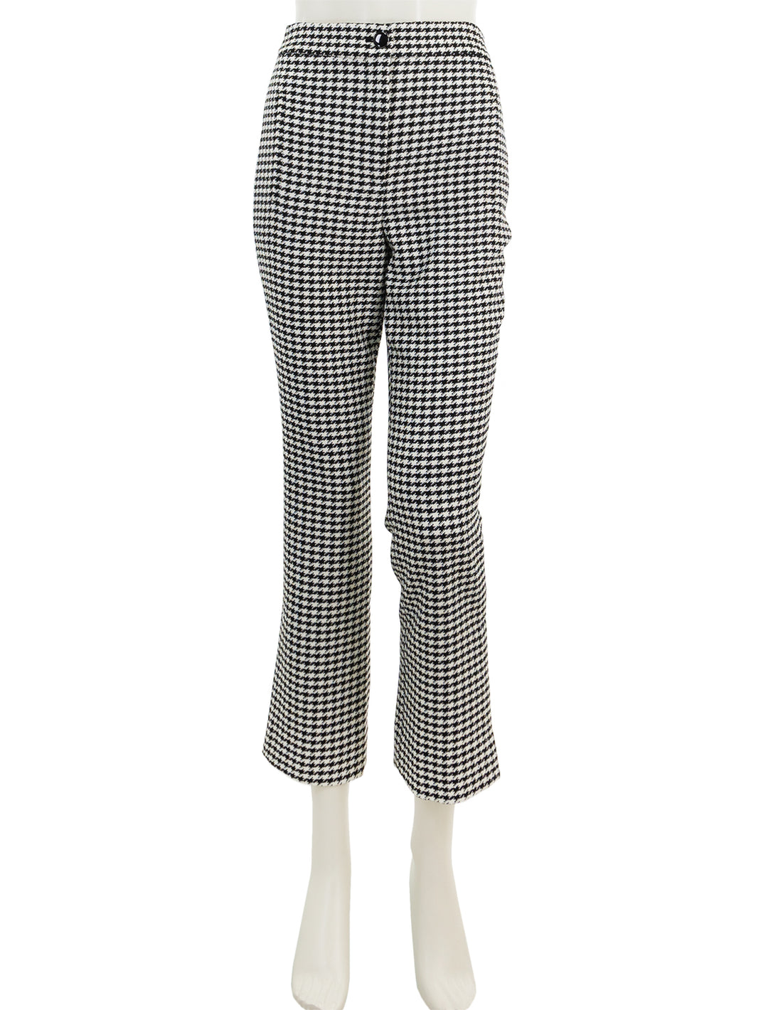 Front view of Veronica Beard's arte pant in black and off white.