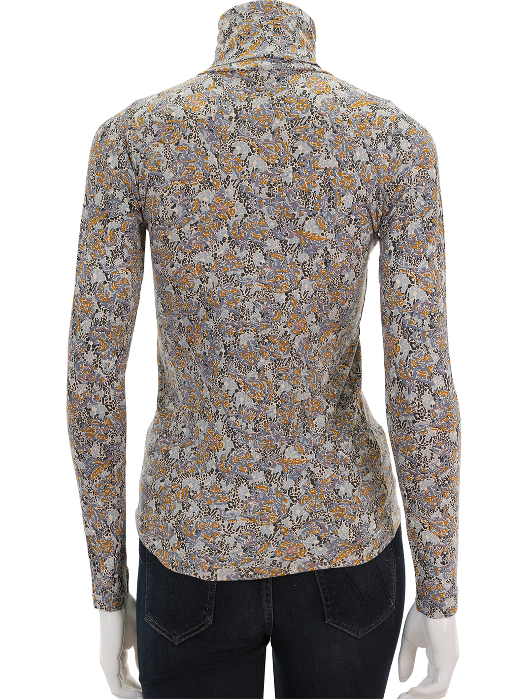 Back view of Sessun's ennio turtleneck in eltonia print.