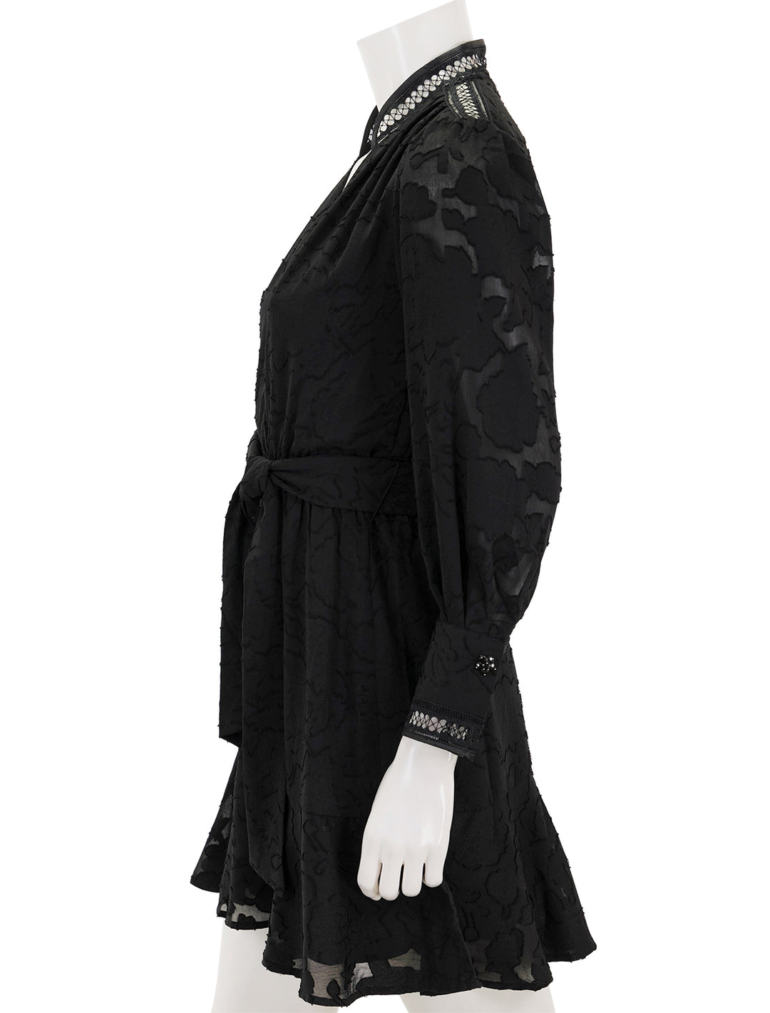 Side view of Suncoo Paris' Charly Dress in Noir.