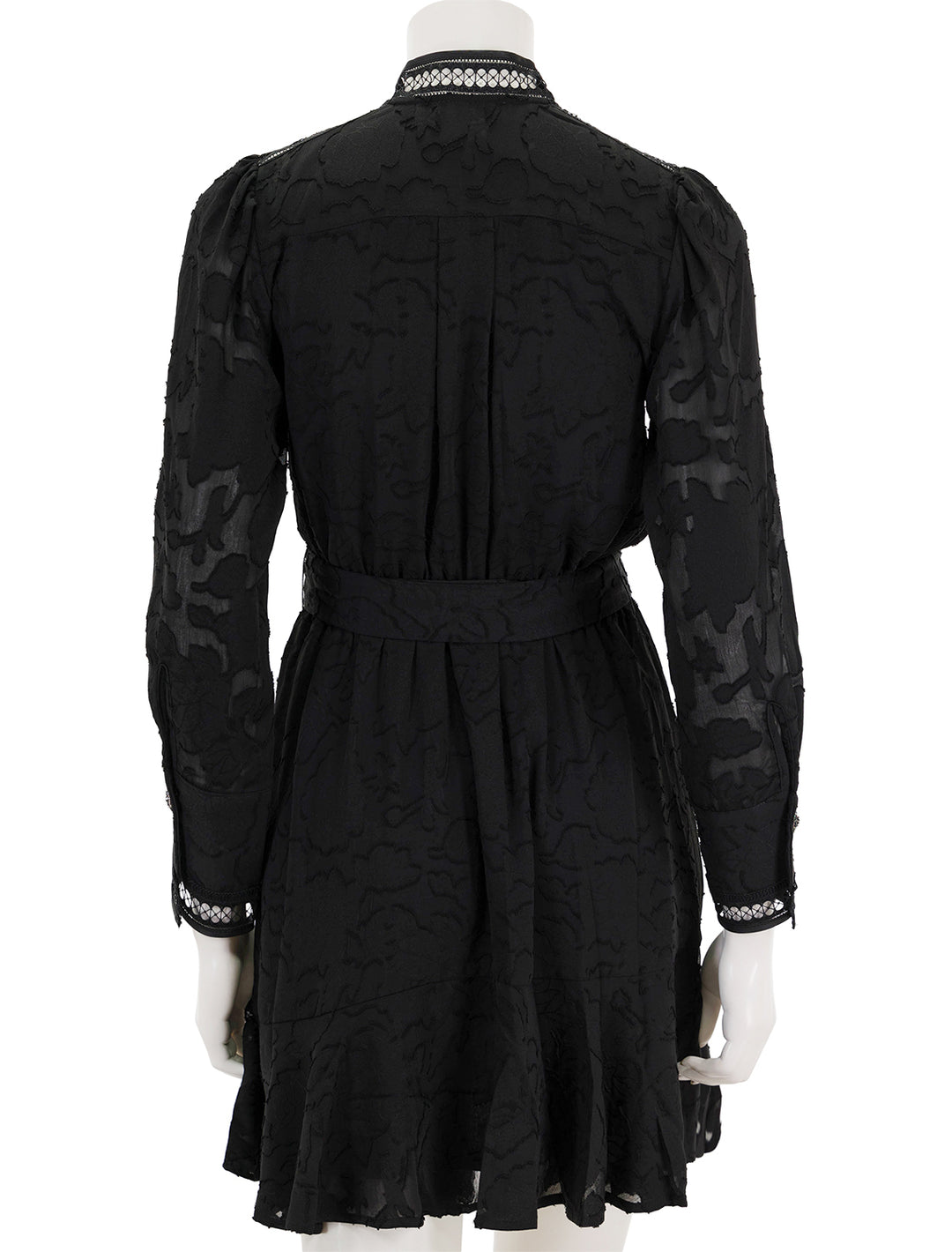 Back view of Suncoo Paris' Charly Dress in Noir.