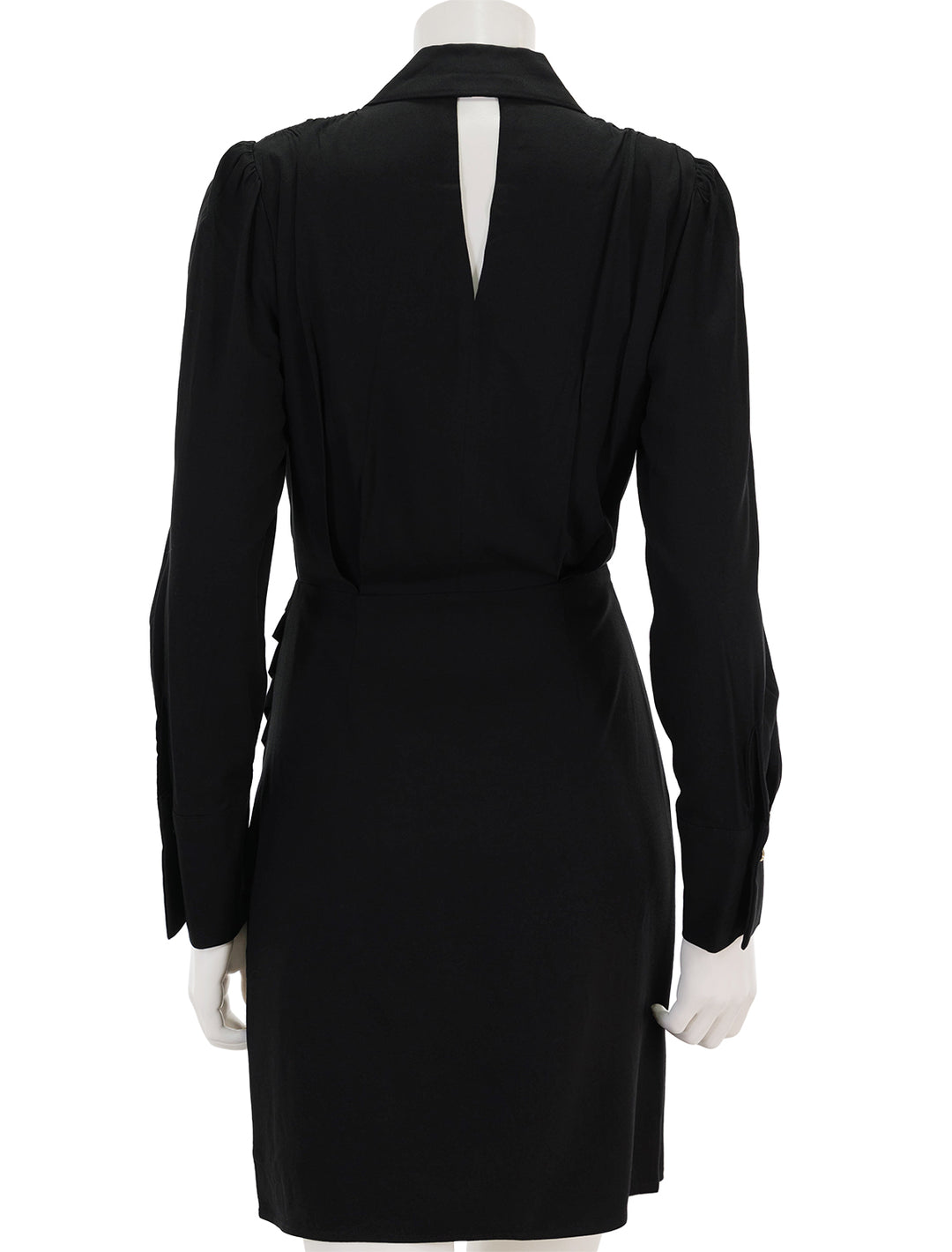 Back view of Suncoo Paris' cristel dress in noir.