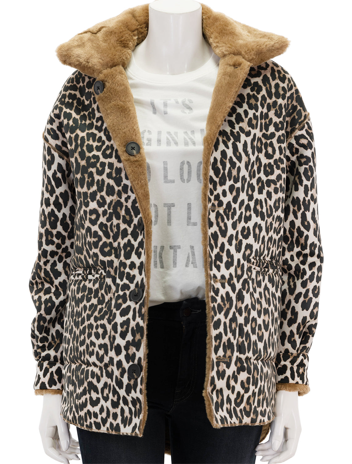 Opulent Faux Fur Statement Jacket - Oat