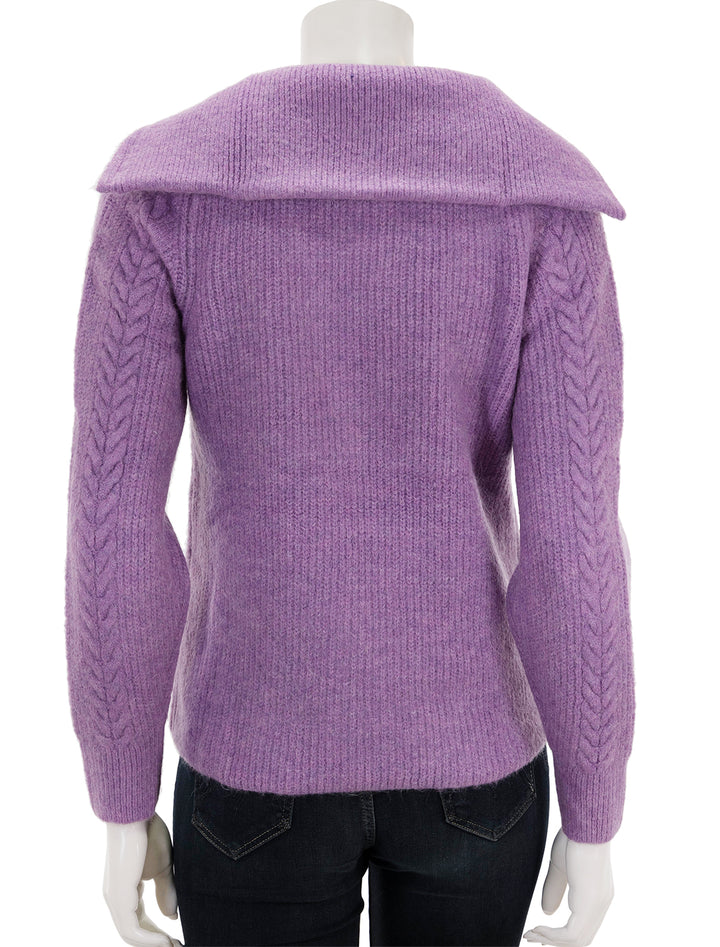 Back view of Suncoo Paris' poldera pullover in mauve.