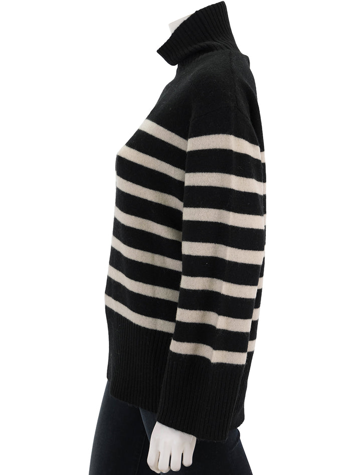Side view of Suncoo Paris' Palacio Sweater in Noir.