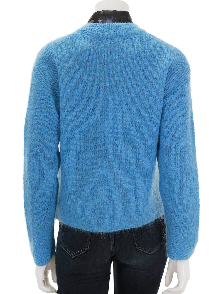back view of philly pullover in bleu