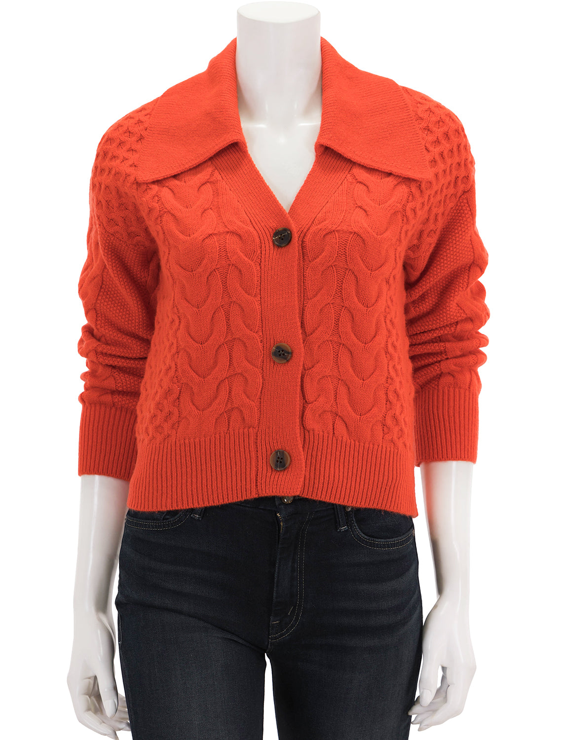 Womens 2024 orange cardigan