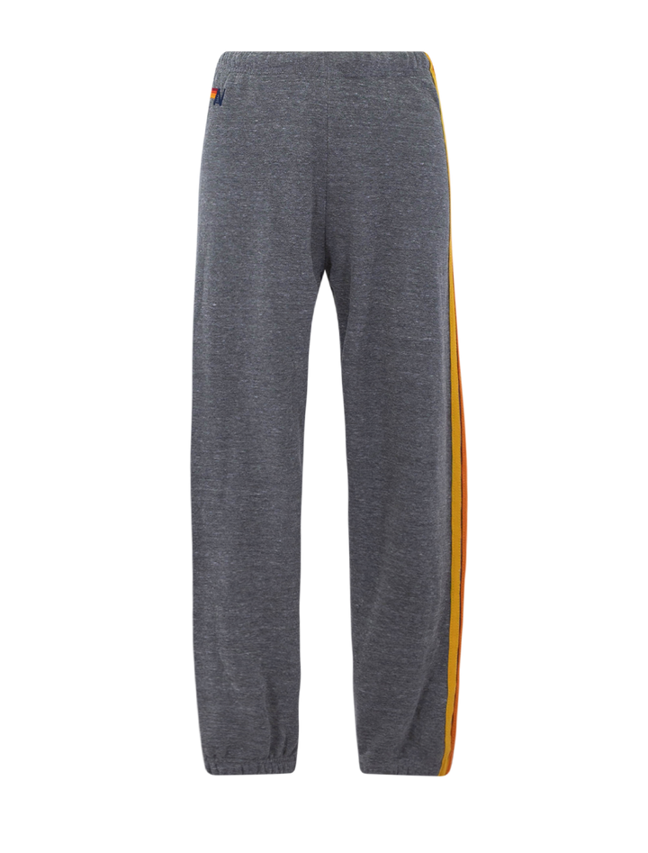 5 stripe womens sweatpants in heather grey