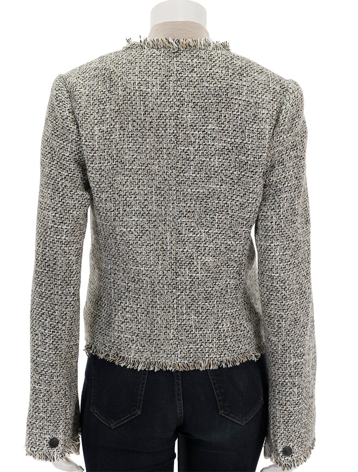 Back view of Rag & Bone's carmen tweed jacket.