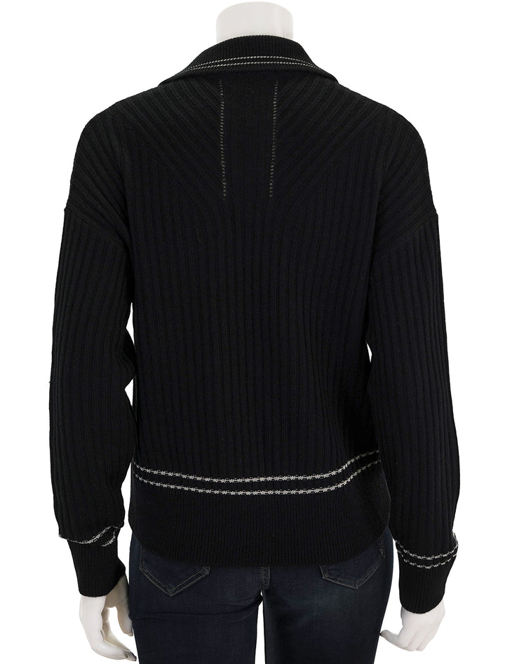 Back view of Rag & Bone's monti polo in black.