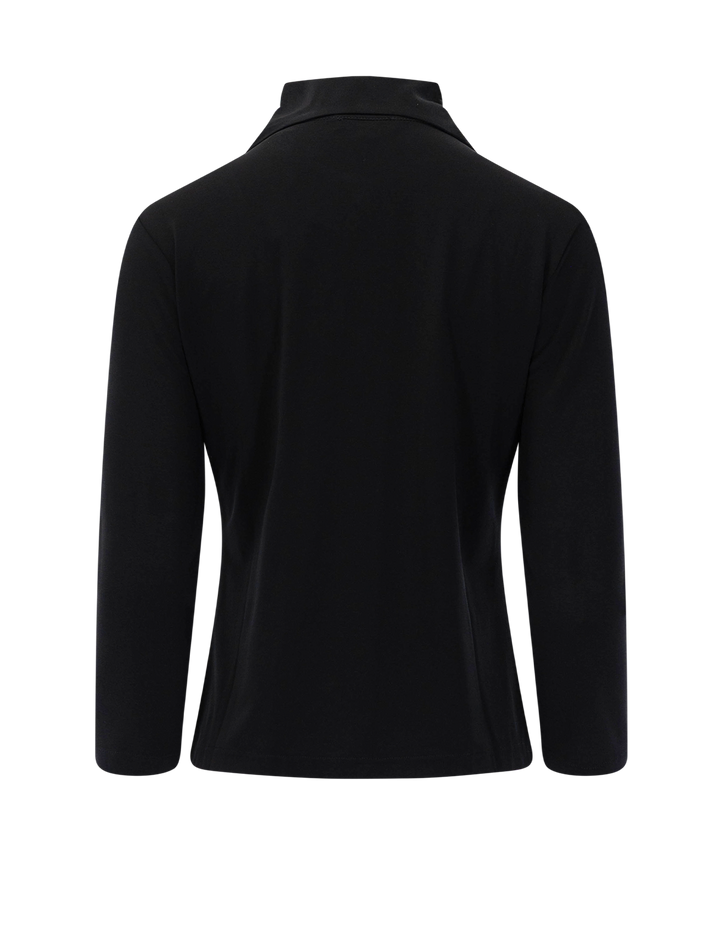 3/4 sleeve button up in black