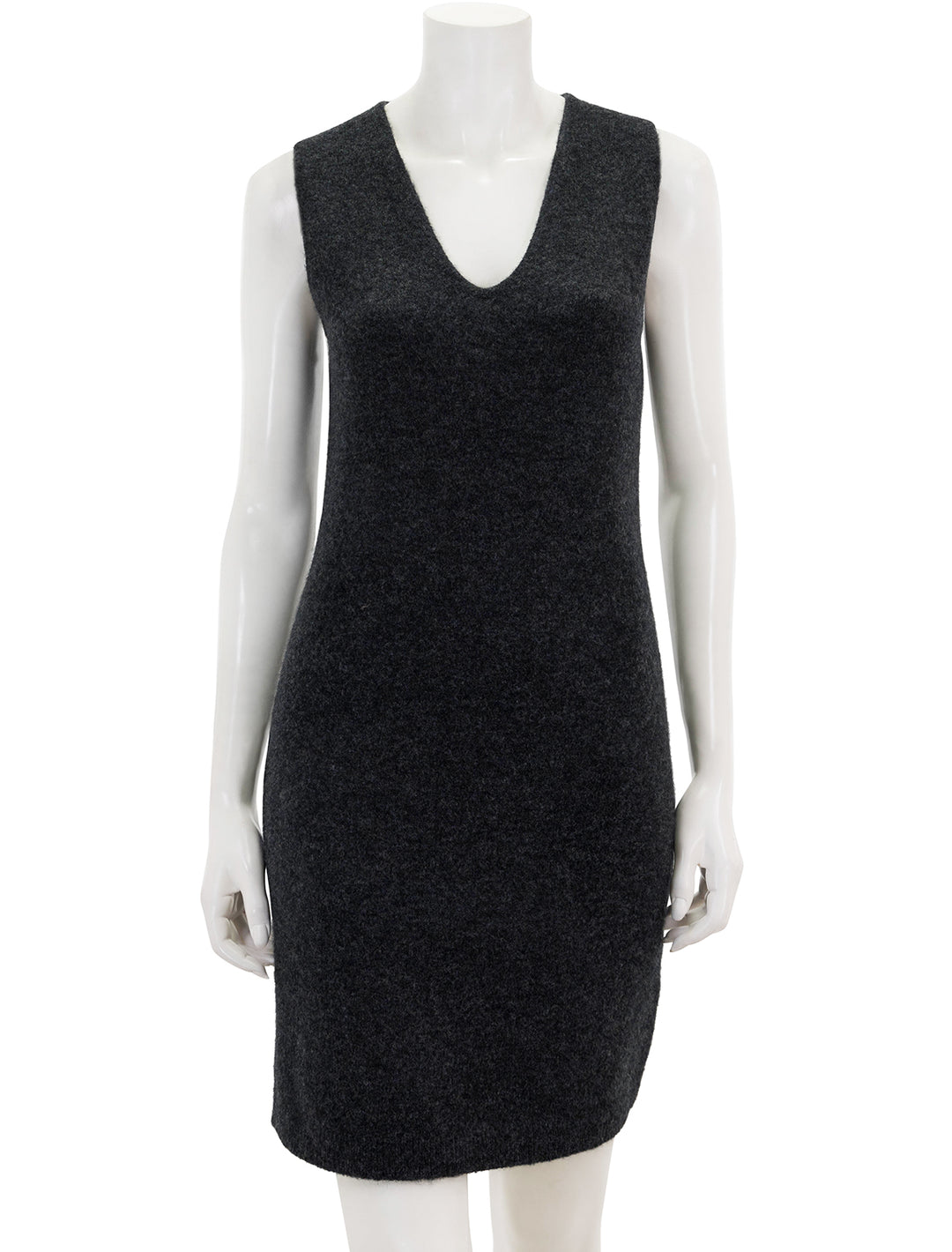 Front view of Theory's plunging v neck tank dress.
