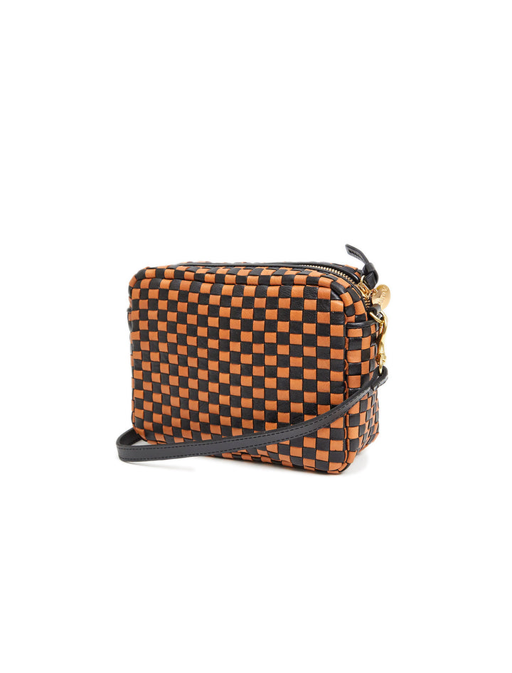 midi sac in  black and natural woven checker (2)