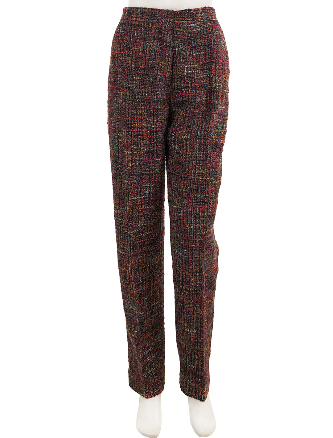 Front view of Saloni's Maxima Trouser in Motley Tweed.