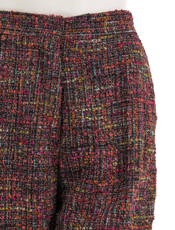 Close-up view of Saloni's Maxima Trouser in Motley Tweed.