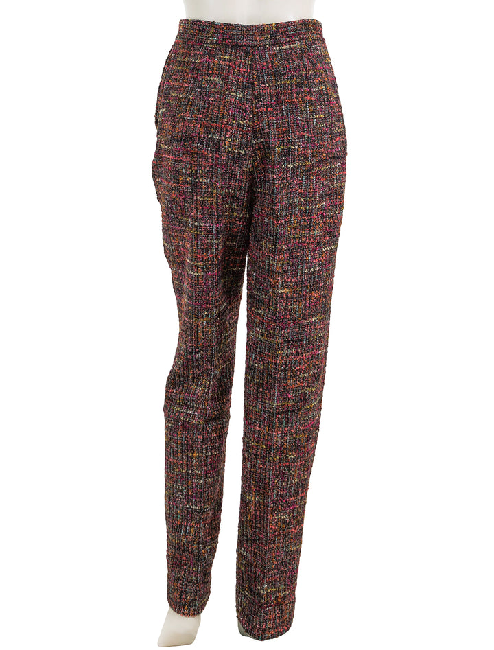 Back view of Saloni's Maxima Trouser in Motley Tweed.
