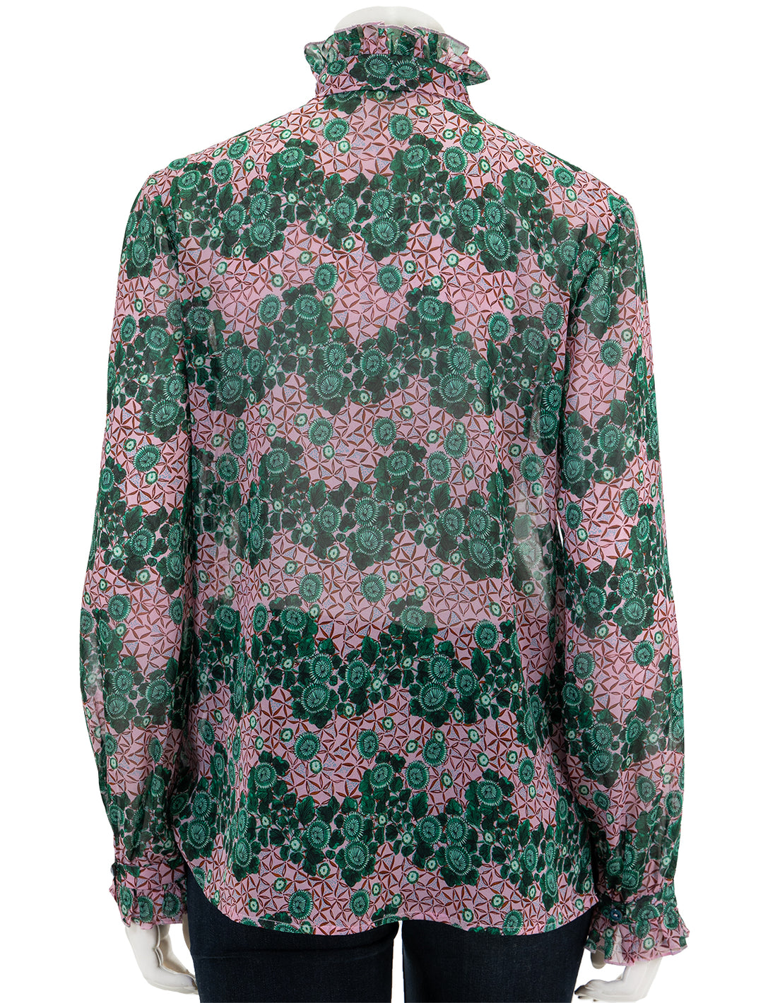Back view of Saloni's emile top in akina blush.