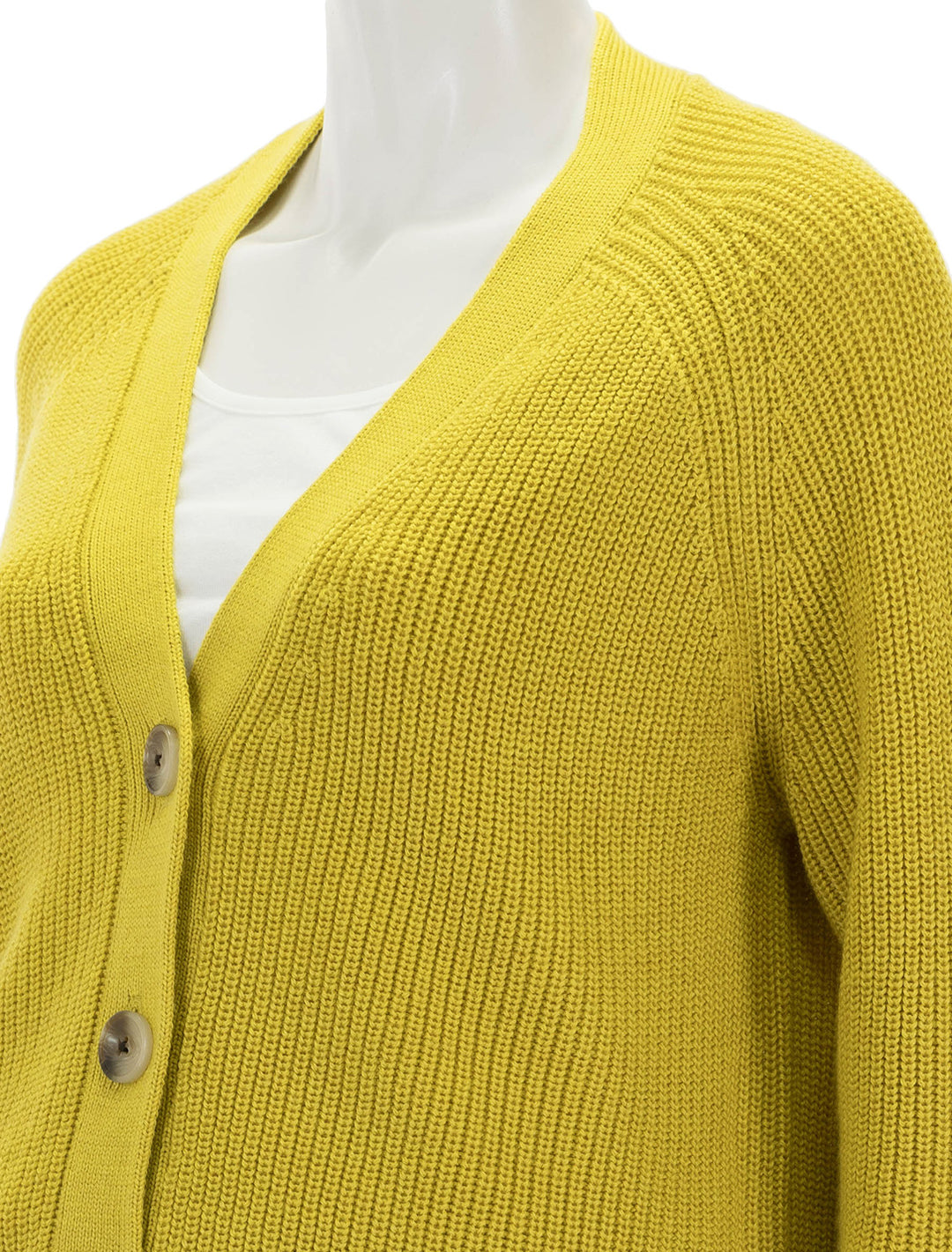 Close-up view of Velvet's Marilyn Cardigan in Sunflower.